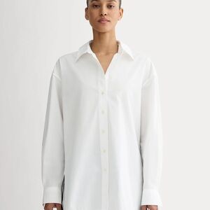 Everlane Boyfriend White  Ultrasoft Cotton Shirt Tunic